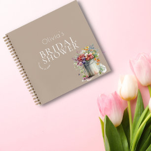 Carnet Fleurs de printemps romantiques Vase Fête des mari