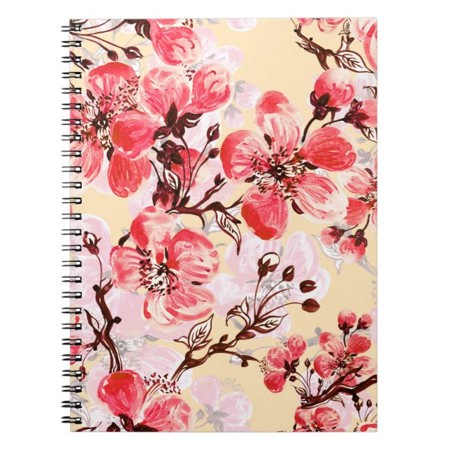 Carnet Fleurs de printemps U Motif (Devant)
