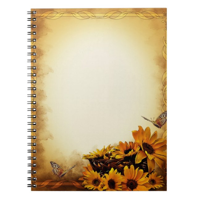 Carnet Fleurs de soleil (Devant)