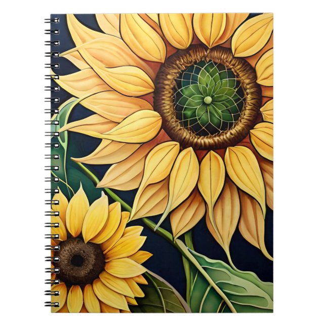 Carnet Fleurs de soleil en aquarelle (Devant)