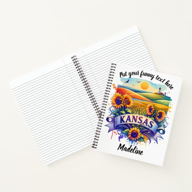 Carnet Fleurs de soleil et phare du Kansas (Intérieur)