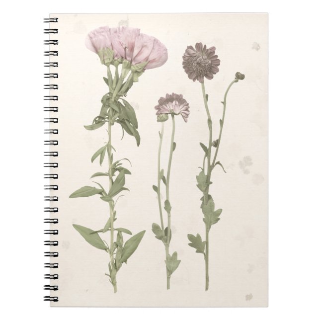 Carnet Fleurs en rose (Devant)