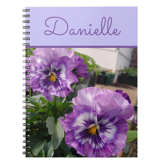 Carnet Fleurs florales florales florales à fleurs violett (Devant)