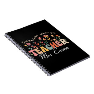 Carnet Fleurs Groovy Personnalisées Cadeau Personnalisé E