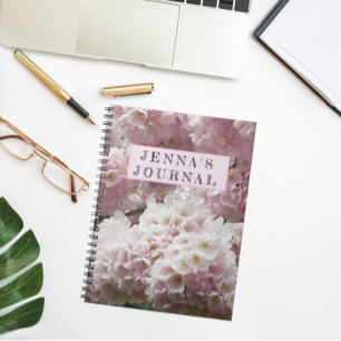 Carnet Fleurs japonaises de cerises Personnalisées Floral