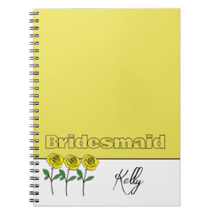 Carnet Fleurs Jaunes Fantaisistes Dessinées à la Main
