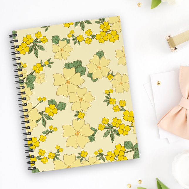 Carnet Fleurs Jaunes, Motif Floral, Motif De Fleurs (Créateur téléchargé)