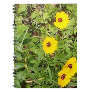 Carnet Fleurs jaunes Spiral