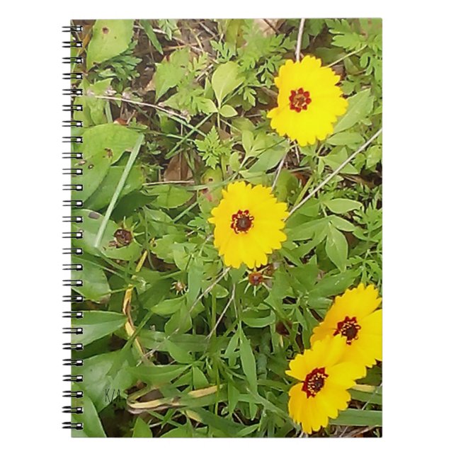 Carnet Fleurs jaunes Spiral (Devant)