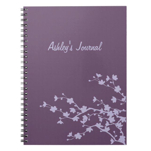 Carnet Fleurs mauve (Devant)