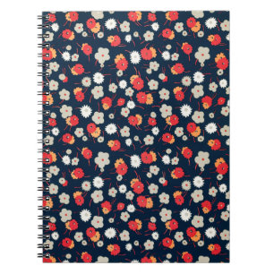 Carnet Fleurs minuscules de style rétro vintage