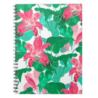 Carnet fleurs naturelles et patchs colorés feuille sans s