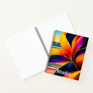 Carnet Fleurs Paradis Tropical Personnalisé Bullet