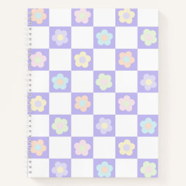 Carnet Fleurs pastel mauve