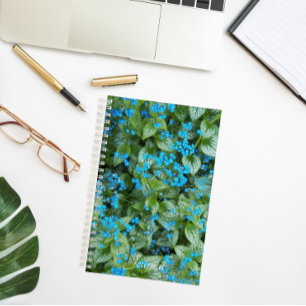 Carnet Fleurs Petit Bleu Brunnera Floral
