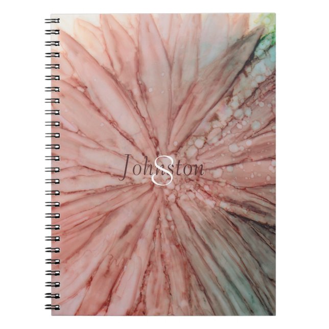 Carnet "Fleurs Pinkish" Personnaliser (Devant)