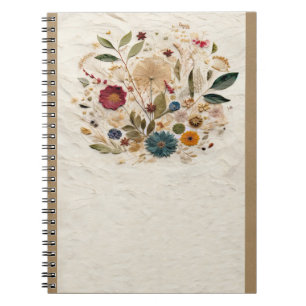 Carnet Fleurs Pressées de Jardin Fantaisiste Bohème