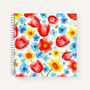 Carnet Fleurs printanières en fleurs