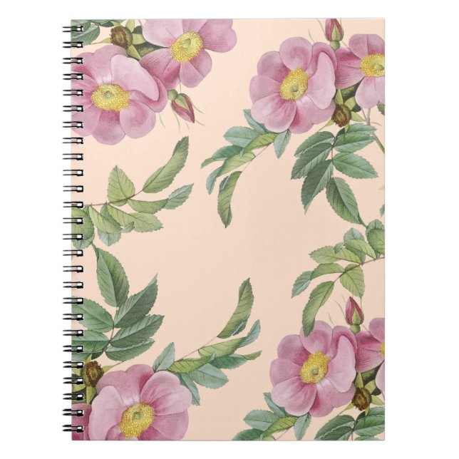 Carnet fleurs rose pourpre (Devant)