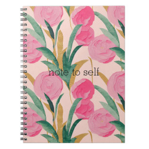 Carnet Fleurs roses
