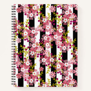 Carnet Fleurs roses