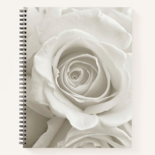 Carnet Fleurs Roses blanches