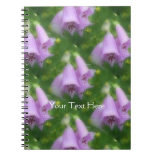 Carnet Fleurs roses Foxglove Nature Art Motif