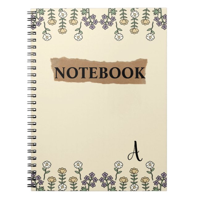 Carnet Fleurs sauvages de champ aquarelle (Devant)