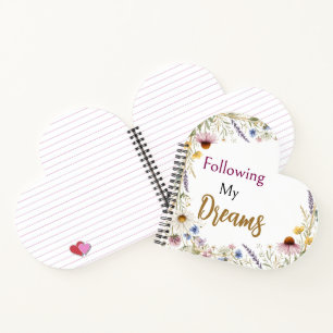 Carnet Fleurs sauvages Floral Botanique Aquarelle, Feuill