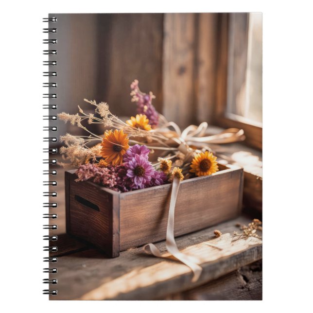 Carnet Fleurs séchées En Bois (Devant)