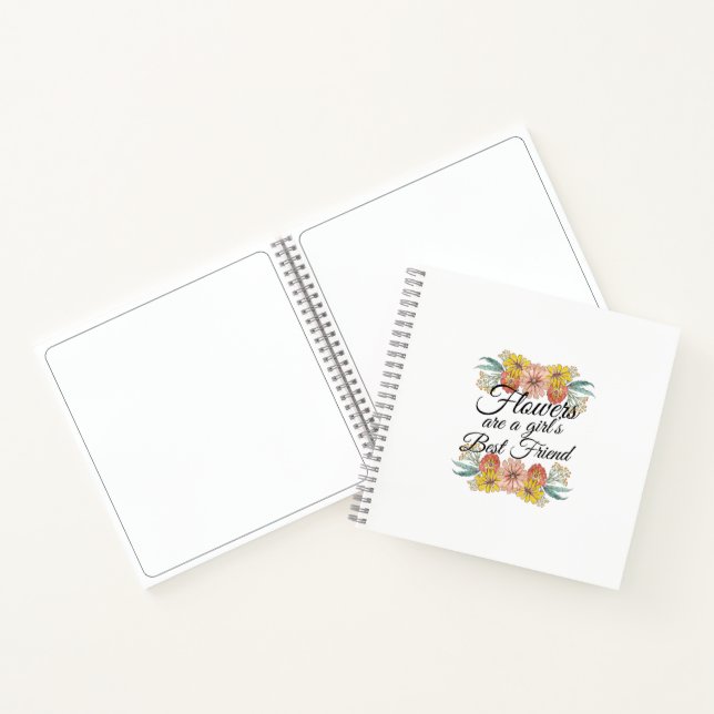 Carnet Fleurs sont une fille meilleur ami - Zinnia Art (Intérieur)