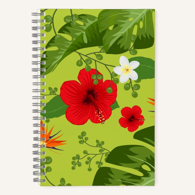 Carnet Fleurs tropicales Arrière - plan 6 (Recto)