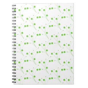 Carnet Fleurs vertes printanières lumineuses, petite impr