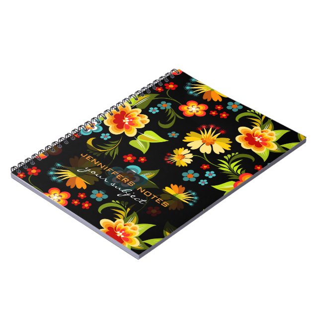 Carnet Fleurs Vintages colorées (Côté gauche)
