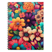 Fleurs vintages colorées et vives