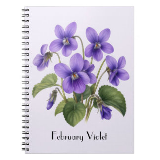 Carnet Fleurs Violettes de Février