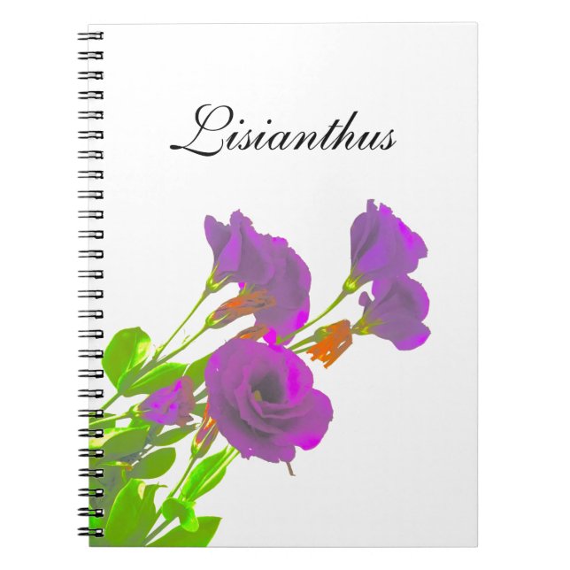 Carnet Fleurs violettes Lisianthus (Devant)