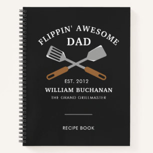 Carnet Flippin Awesome Papa BBQ Père Recette personnalisé