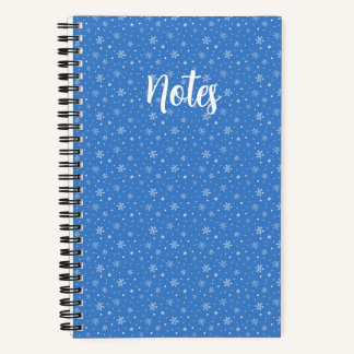 Carnet Flocon de neige Whimsical Motif bleu à main petit