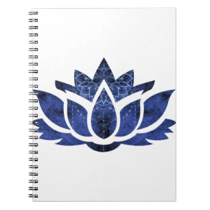 Carnet Flor de Loto con atrapa sueños azul