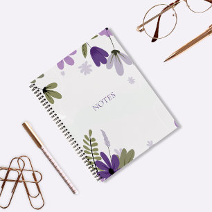 Carnet floral à spirale