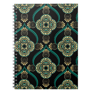 Carnet Floral arabesque, Motif d'élégance Vintage.