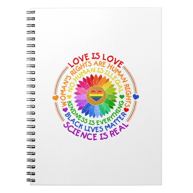 Carnet Floral Arc-en-ciel Position politique et sociale (Devant)