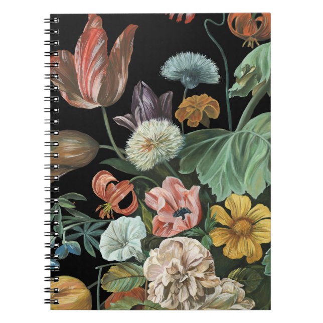 Carnet Floral baroque - Bouquet de fleurs (Devant)