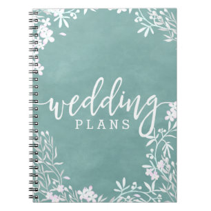 Carnet Floral blanc N'importe quelle couleur Wedding plan