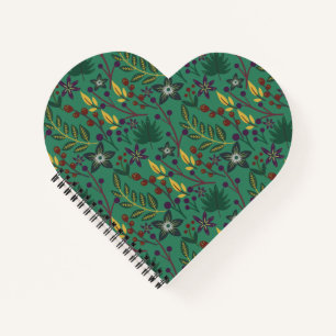 Carnet Floral continu fleurs motif vert arrière - plan