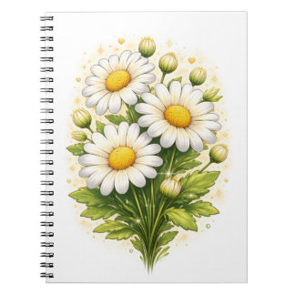 Carnet Floral Daisy Spiral Notebook