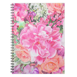 Carnet floral d'aquarelle