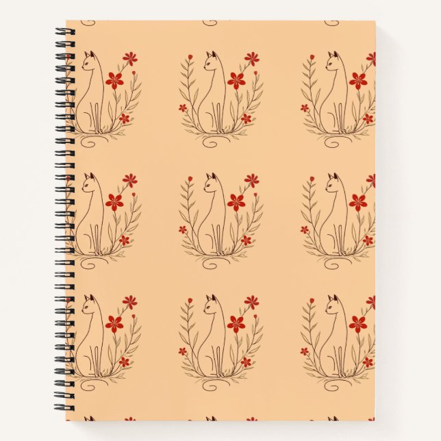 Carnet floral de chats (Devant)