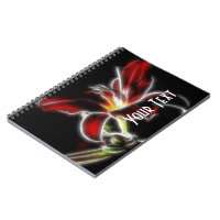 Carnet floral de lys rouges